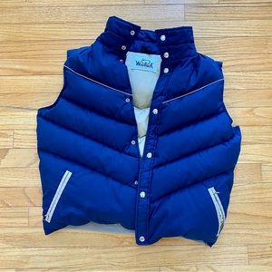 Woolrich Down vest medium blue men’s
